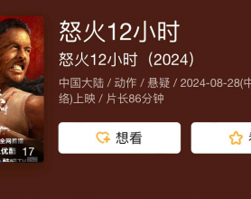 怒火12小时 (2024) [动作 悬疑] [安志杰 甄琪] 4K HQ高码 60帧[免费在线观看][免费下载][网盘资源][国产影视]